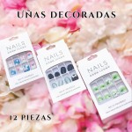 unas decorada corta con lazo (new) (76&*12)