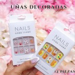 unas decorada corta con lazo (new) (76&*12)