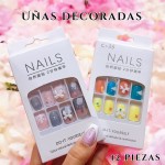 unas decorada corta con lazo (new) (76&*12)